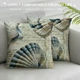 thumbnail image 3 of Chilfamy  Nautical Pillows Covers Vintage Coastal Decor Conch Seashell Decorative Marine Life Throw Pillow Cover Ocean Sea Pillowcase Outdoor Decor Sofa White, 3 of 5