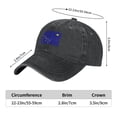 thumbnail image 5 of DouZhe Adjustable Washed Cotton Baseball Cap - Alaska State Blue Stars Flag Prints Vintage Dad Hat Unisex Sports Caps (Black), 5 of 7