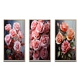 thumbnail image 2 of Designart "Ravishing Roses Bouquet Pretty in Pink III" Floral Framed Wall Art Set Of 3 - Pink Roses Frame Gallery Wall Set For Home Decor, 2 of 7