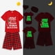 thumbnail image 3 of Pijama familiar a juego de Navidad, conjunto de pijama corto rojo luminoso, Jesús es la razón, 3 of 3