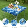 thumbnail image 4 of Blue Burst Pattern Square Fitted Tablecloth with Elastic Edge,Square Table Cover,Washable Elastic Table Cover for Home Kitchen Party Decor 34"x34", 4 of 6