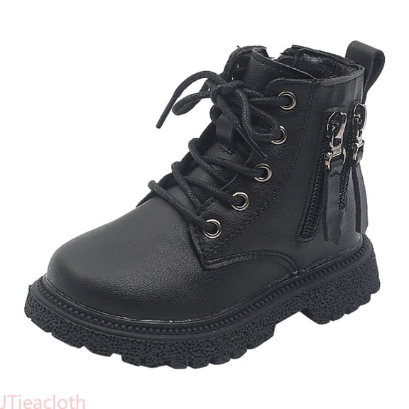 JTieacloth Stylish Kids Fashion Boots For Girls Cozy Winter Ankle Boots With Warm Comfortable Fall For Children Durable Short Boots For Casual And Dressy Occasions,Cute Boots for Kids Black