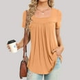 thumbnail image 2 of Summer Shirts For Women 2025 Sevevn Women Fashion Casual Round-Neck Short Sleeve Loose T-Shirt Blouse Tops Tops For Women Trendy, 2 of 4