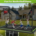 thumbnail image 4 of Large Rectangle Trampoline for Kids and Adults, 1600LBS Weight Capacity Recreational Trampoline with Enclosure Net, Basketball Hoop, Segmart Galvanized Heavy Duty Outdoor Trampolines for Patio Garden, 4 of 11