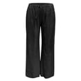 thumbnail image 5 of LWavelet Sequin Fabric Wide Leg Pants Women Party Festive Wear Black M, 5 of 5