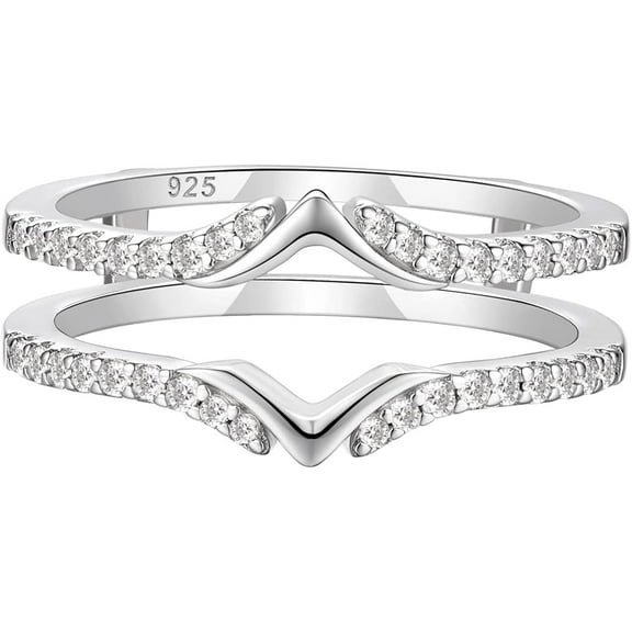 Gems Jewels 2.00 Ct Round Cut Diamond Wedding Engagement Wrap Ring 14K White Gold Plated 925 Sterling Silver For Women's -4.5