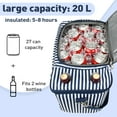 thumbnail image 4 of Tirrinia Large Insulated Cooler Bag - Leakproof Cooling Carrier, 20 L Travel, Food Containers, 4 of 8