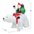 thumbnail image 2 of Gymax 6.5ft Inflatable Christmas Santa Riding Polar Bear Decoration w/ LED Light, 2 of 10