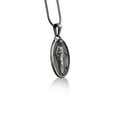 thumbnail image 2 of Resurrected Jesus The Christus Statue Silver Oval Medal, Customizable Necklace, Catholic Gifts for Women, Necklace Silver Christian Men, 2 of 5