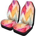 thumbnail image 2 of Juego de 2 fundas de asiento de coche ABPHQTO colorido Ikat Tie moderno vivo abstracto Batik clásico universal, 2 of 4