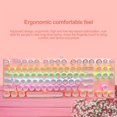 thumbnail image 4 of Punk Keyboard 87 Keys Magnetic Ring Usb Cable Keyboard With Colorful Backlight And Crack Pattern, 4 of 9