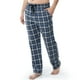 thumbnail image 5 of Pantalón de pijama con estampado Fruit of the Loom Woven Sleep para hombre, color negro a cuadros, 5 of 6