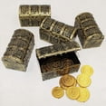 thumbnail image 4 of Chests 1pcs Vintage Jewelery Box Games Toy Set For Children Play Decor Store Gold Gems/ Pirate treasure chest toy treasure chest, 4 of 8