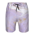 thumbnail image 4 of Kll Lavender Glitter Foil Stripes Men'S Casual Summer Beach Shorts Hawaiian Shorts With Pockets-Xx-Large, 4 of 9
