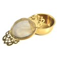 thumbnail image 3 of Stainless Steel Tea Infuser with Lace Double Handle, Fine Mesh Tea Strainer(Gold), 3 of 5
