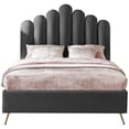 thumbnail image 7 of Meridian Furniture Lily Solid Wood and Tufted Velvet Full Bed in Gray, 7 of 7