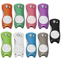 LEORX Stainless Steel Foldable Divot Repair Tool and Ball Marker for Golf Use Lightweight Portable Golfer present 4 Inch