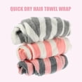 thumbnail image 6 of Unique Bargains 3 Pcs Lightweight Strong Absorbent Hair Drying Towel Pink White Gray, 6 of 7