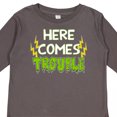 thumbnail image 4 of Inktastic Here Comes Trouble Boys or Girls Long Sleeve Toddler T-Shirt, 4 of 5