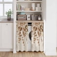 thumbnail image 6 of Brown Orange Eucalyptus Kitchen Curtains 54 Inch Length, Farmhouse Weeping Leaves Linen Tiers Curtains for Bathroom Bedroom Cafe, Light Filtering Small Window Treatment Drapes 2 Panels 42"Wx54"L, 6 of 8