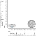 thumbnail image 6 of Gem Stone King 925 Sterling Silver Sky Blue Aquamarine and White Lab Grown Diamond 3 Stone Engagement Ring for Women | 1.28 Cttw | Oval 8X6MM | Round 2MM | Gemstone March Birthstone | Size 7, 6 of 6