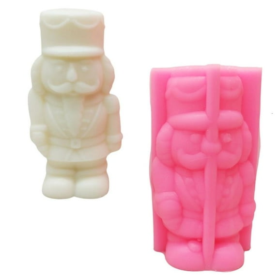 WINDLAND Creative Nutcrackers 3D Mold for DIY Candle Making and Home Decoration Crafts