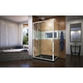 thumbnail image 2 of DreamLine Flex 36 in. D x 48 in. W x 74 3/4 in. H Semi-Frameless Pivot Shower Enclosure in Chrome with Left Drain Black Base Kit, 2 of 13