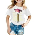 thumbnail image 4 of Girls Casual Short Sleeve T-Shirt with Cute Cartoon Print Soft & Breathable Loose Fit for Everyday Wear & Spring/Summer/Fall, 4 of 4