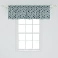 thumbnail image 2 of Ambesonne Abstract Window Valance, Modern Ovals and Triangles, 42" x 18", Slate Blue Charcoal Grey, 2 of 3