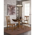 thumbnail image 6 of 42" Dual Drop Leaf Table and 2 San Remo Chairs in Pecan - 3 Piece Set, 6 of 8