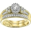 Wings of Love 1/2 Carat T.W. Certified Diamond 14kt Yellow Gold Bridal Set