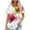 Multicolor Summer Tops for Women_r, variant on HAPIMO Women' Plus Size Flowy Crew Neck Tees Elegant Pleated Blouses Flower Print Tops Casual Loose Fashion Clothes Summer Tops for Women Dressy Tunic Multicolor XL