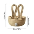 thumbnail image 3 of GFHFHITJ Easter Basket with Handle, Woven Bunny Easter Basket for Storage and Organizing Easter Egg Hunt Baskets Bags for Kids Easter Party Favors(Khaki), 3 of 6