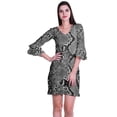 thumbnail image 1 of Moomaya Womens Imprimé Courte Robe Cloche Manches Robes pour les Femmes Vêtements d'Été Occasionnels, 1 of 6