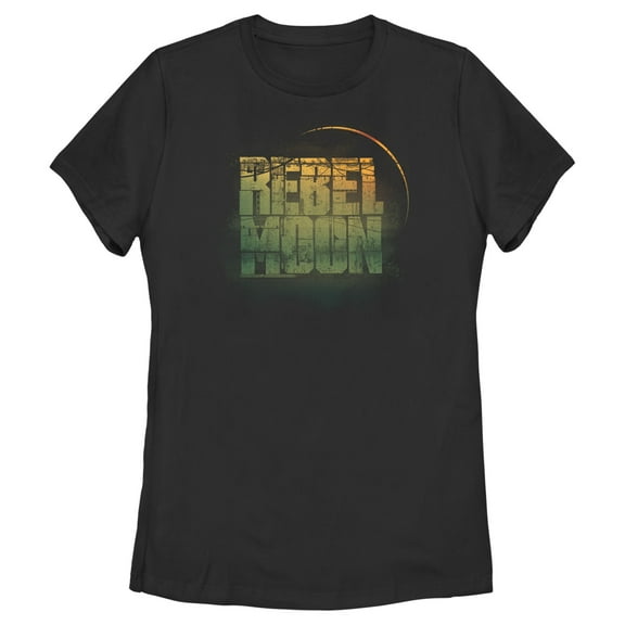 Women's Rebel Moon Dusty Logo  Graphic Tee Black X Large