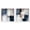 White Frame, variant on Veils of Azure Set Shadowbox Print Blue Livingroom Art Set by Art Remedy, Blonde Frame, 30 x 30
