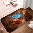 thumbnail image 5 of 1pc Santa Claus Sleeping Absorbent Non-Slip Bathroom Thickened Flannel Rug Decor,Soft,Quick Drying,Suitable For Indoor/outdoor Use,Bathrooms,Bedrooms,Kitchens,Terrace,Laundry Rooms,16"x24", 5 of 9
