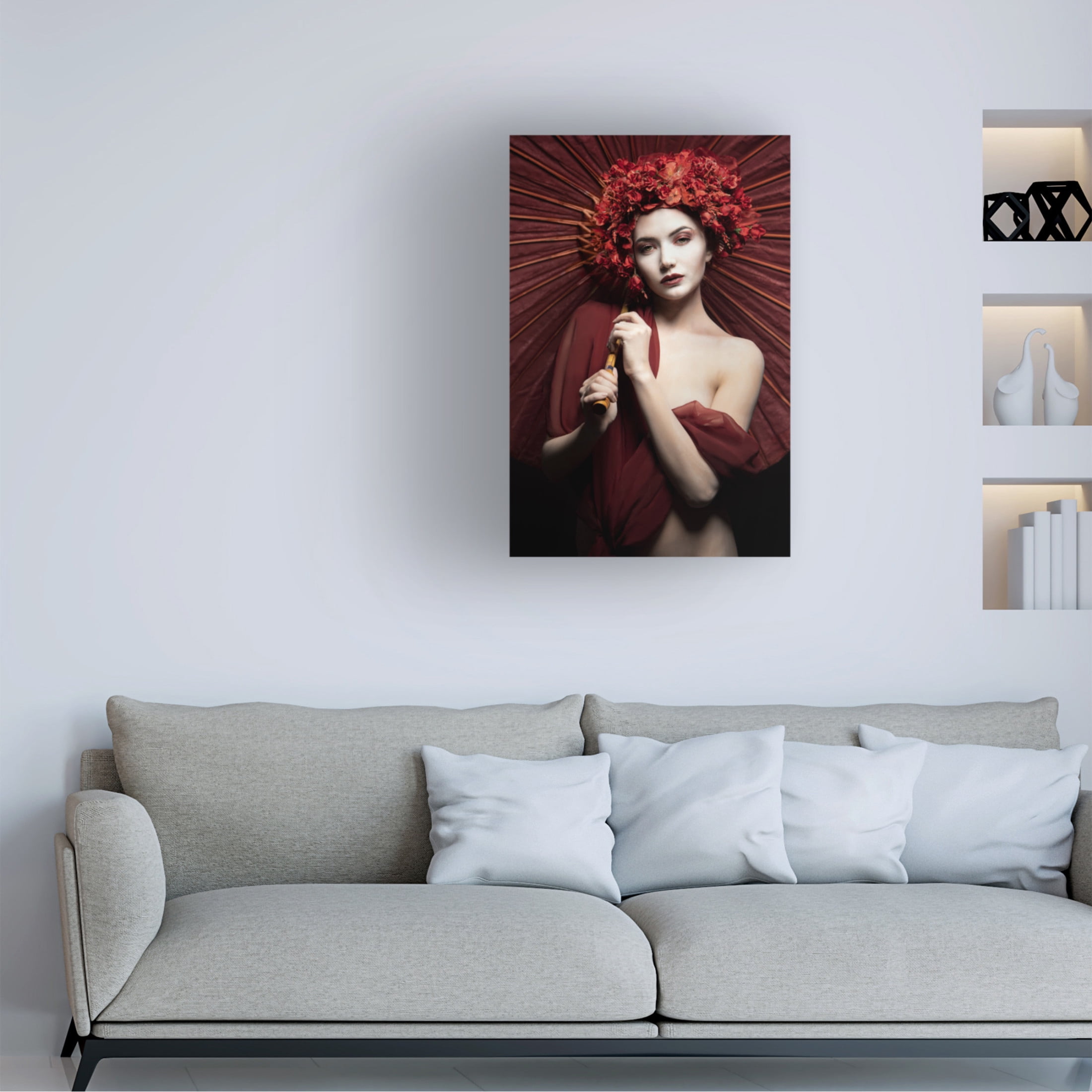 Canvas Wall Art - Siegart 'Aichiyo' Wall Art for Living Room, Bedroom, or Office Décor by Trademark Fine Art - 12 x 19 Inches