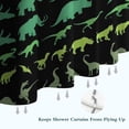 thumbnail image 6 of Green Dinosaurs MultiShapes Pattern Shower Curtain 36"x72" ,Bathroom Decorative Shower Curtains Set with 12 Hooks,Modern Waterproof Washable Shower Curtain, 6 of 6
