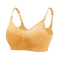 thumbnail image 2 of SkyAuks Nursing Bras, Comfortable Seamless Full Coverage Everyday Bras, Yellow(M), 2 of 7