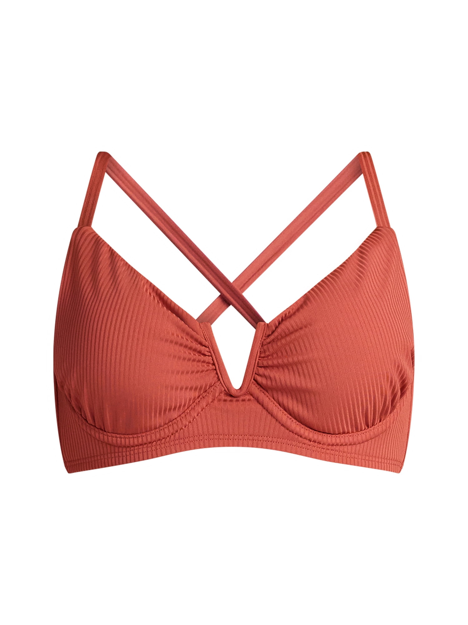 Time and Tru Women's and Women's Plus V Wire Underwire Bikini Top, Sizes XS-2X