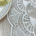 thumbnail image 4 of Long Table Runner Lace Embroidered Dresser Scarf Flower Doilies for Wedding Party Cabinet Dinner Tables, 4 of 7