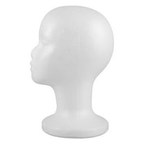 Hemoton Female Mannequin Head for Hats and Wigs Foam Display Stand for DIY Decoration Hairpieces and Headwear for Home Salon Travel Use