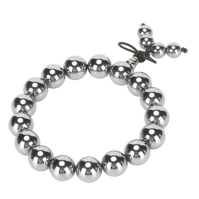 Round Terahertz Prayer Bracelet, Portable Reduce Fatigue Eliminate Stress Relieve Soreness Terahertz Prayer Bead Flexible Rope For Lovers For Healing