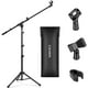 thumbnail image 1 of CAHAYA Soporte para micrófono con trípode, brazo articulado, soporte para micrófono de piso con bolsa de transporte y 2 clips para micrófono para canto, escenario de boda y soporte para micrófono CY02, 1 of 5