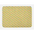 thumbnail image 1 of Retro Bath Mat, Classical Checkered Pattern in Yellow and Green Colors Striped Crossed, Non-Slip Plush Mat Bathroom Kitchen Laundry Room Decor, 29.5 X 17.5 Inches, Marigold Green Cream, Ambesonne, 1 of 2
