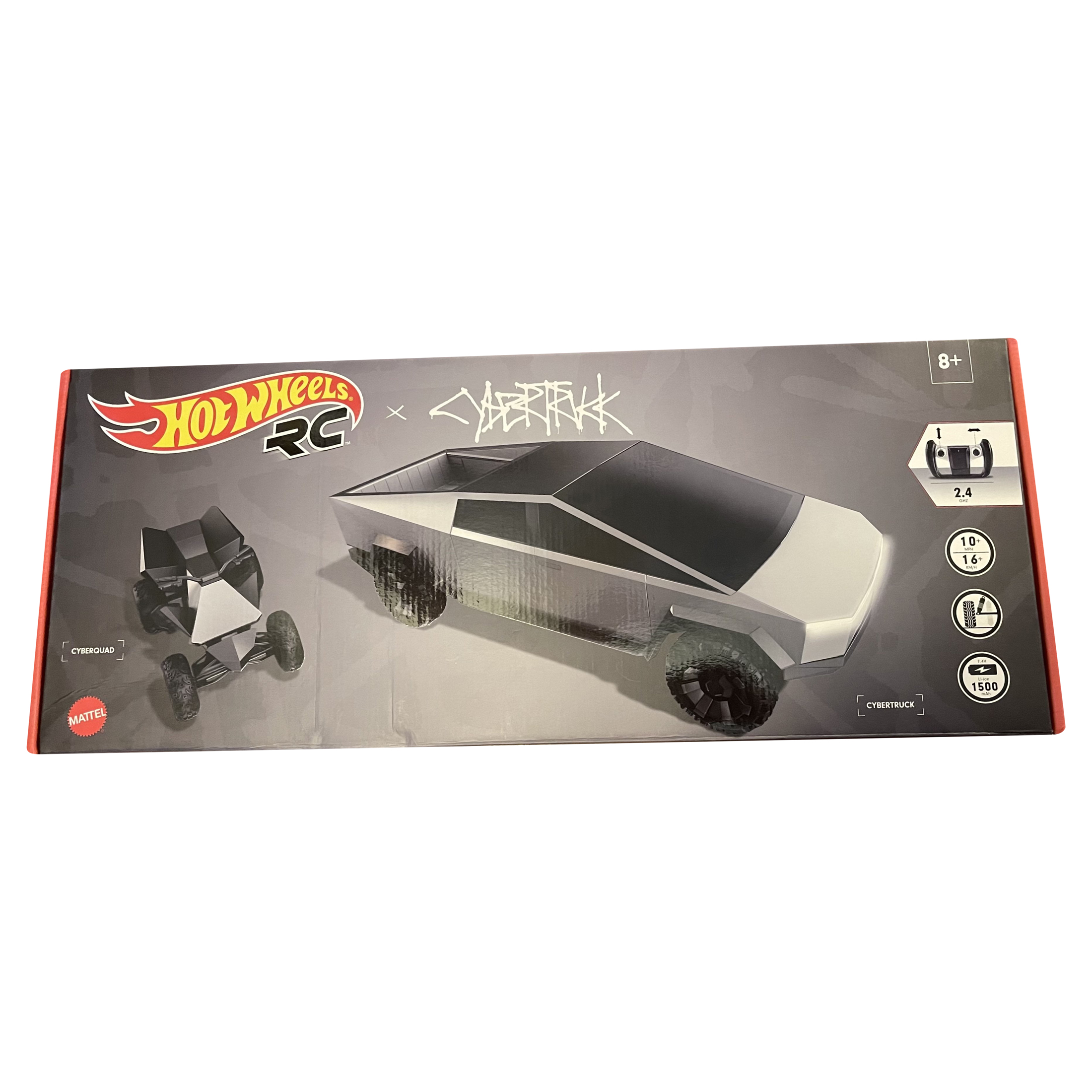 1:14 Scale Remote Control Tesla Cybertruck – Alloy Body, Silver, RC Toy For Kids