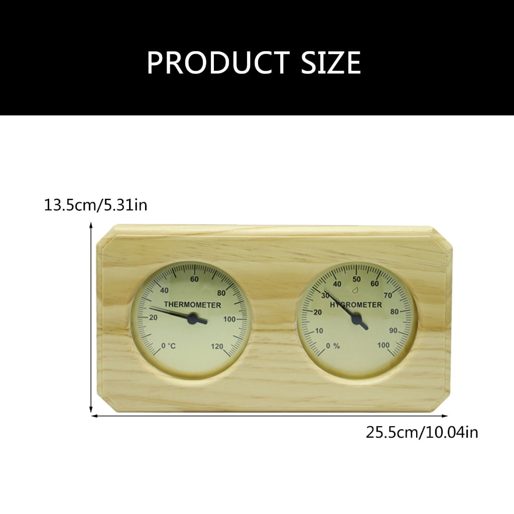 MOMOJIA Waterproof Wall Mounted Temperature Humidity Measurement Meter Sauna Room