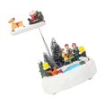 thumbnail image 1 of Christmas Village Scene Musical LED houses decorations Light Rotating Ornament Santa and Deer, 1 of 9