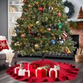 thumbnail image 4 of Delantal de lana de punto decorativo de temporada de 4,17 pies para base de árbol, chal, falda decorativa para árbol de Navidad, falda de árbol de Navidad de gran tamaño, suministros de decoración nav, 4 of 9